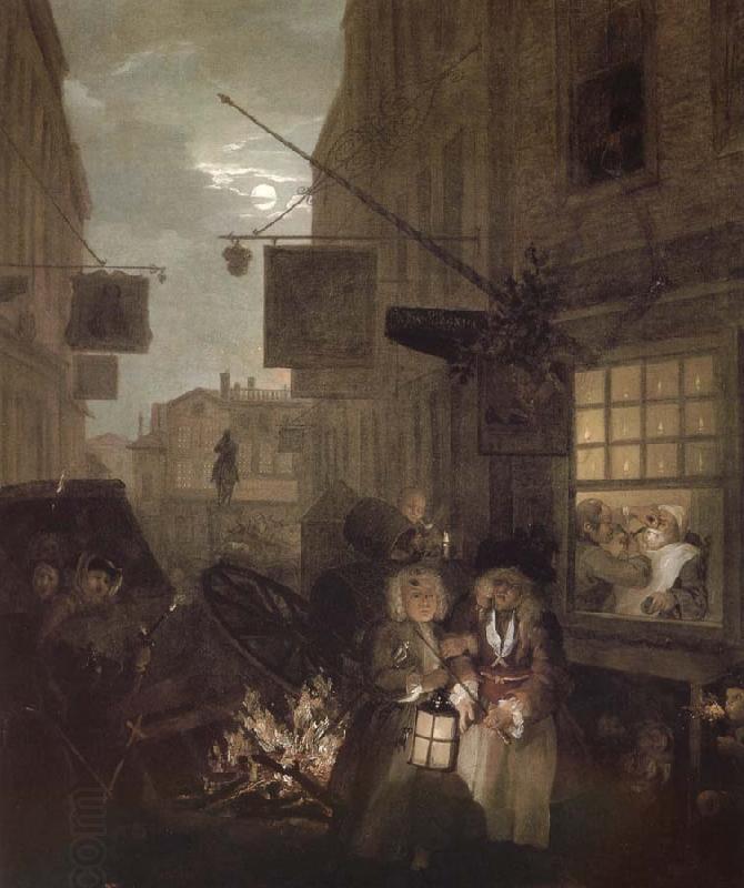 William Hogarth Four hours a day at night